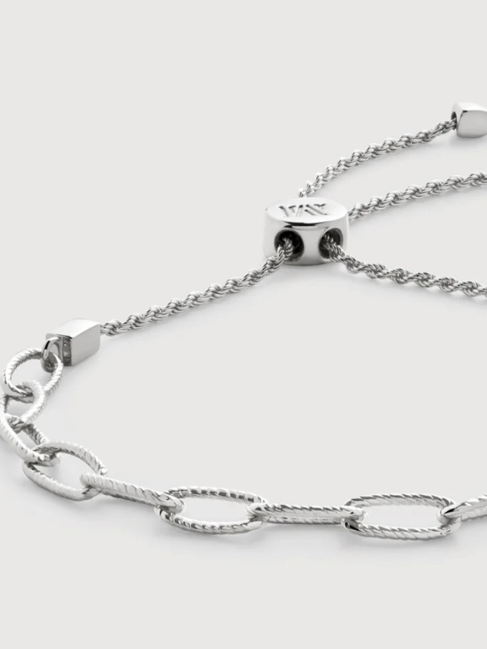 NEW Monica Vinader Corda Friendship Chain Bracelet Silver - Picture 7 of 7